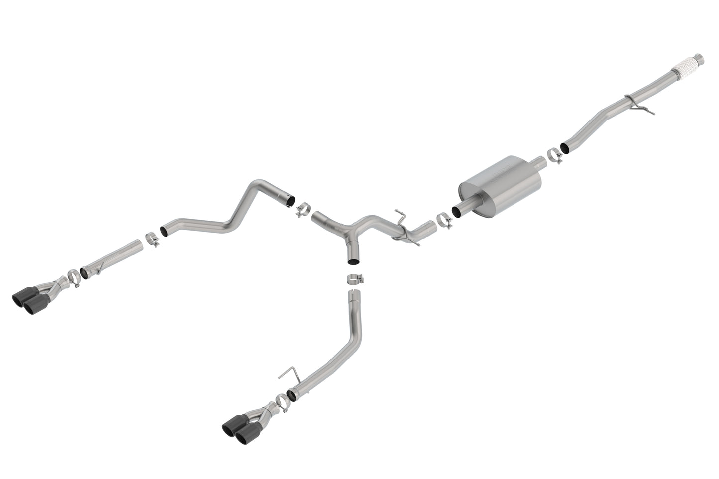 Borla 140770BC - S-Type Cat-Back(tm) Exh. Sys. 2019-2025 Chev. Silv. 1500/ GMC S