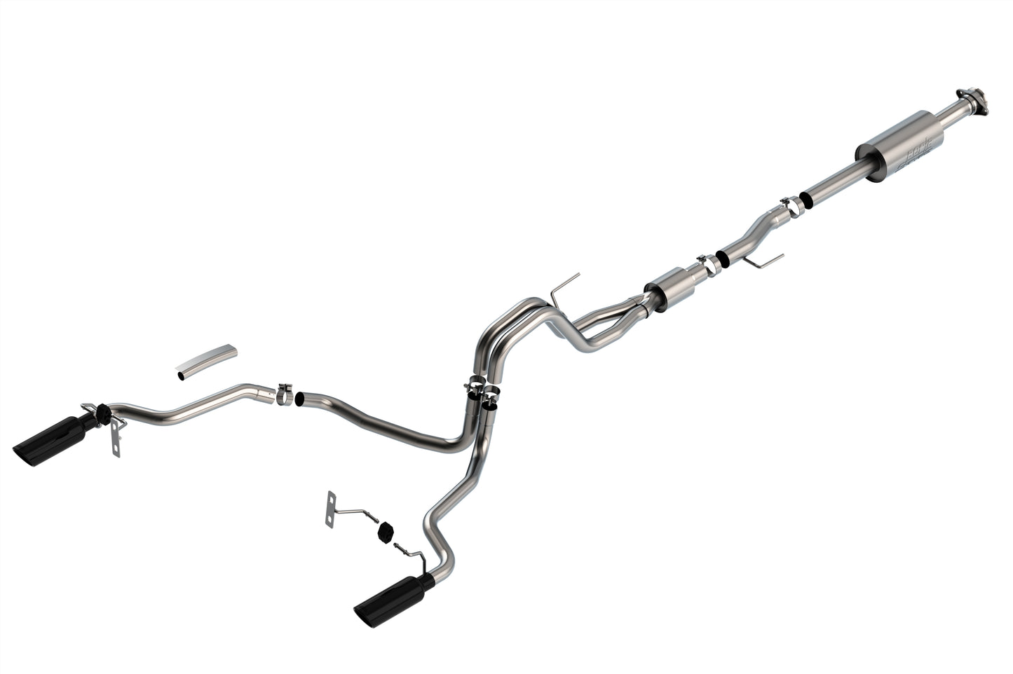 Borla 140866BC - S-Type Cat-Back(tm) Exh. Sys. '21-'25 Ford F-150 5.0L V8 AT 2 &