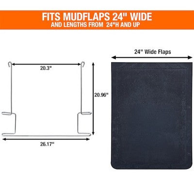Buyers Products 405BC Mud Flap Anti-Sail Bracket 26-3/4in W x 21in H Set Of 2
