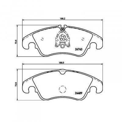 Hella Front Low Metallic Brake Pads Fits 2009-2016 Audi A4 Brakes 2 Pc 355013751