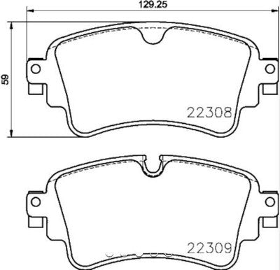 Hella Rear Low Metallic Brake Pads Fits 2018-2020 Audi Q5 Brakes 2 Pc 355024791