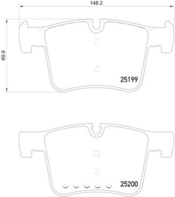 Hella Front Low Metallic Brake Pads Fits 2012-2016 BMW 328i Brakes 2Pc 355015781