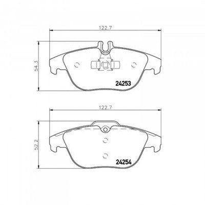 Hella Rear Low Metallic Brake Pads Fits 2012?2015 Mercedes C250 Brakes 2 Pc