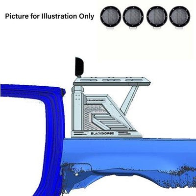 Black Horse Offroad AR2-09BA3-PLFB  Truck Bed Bar