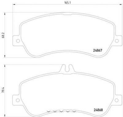 Hella Front Low Metallic Brake Pads Fits 2010-2015 Mercedes GLK350 2 Pc Brakes