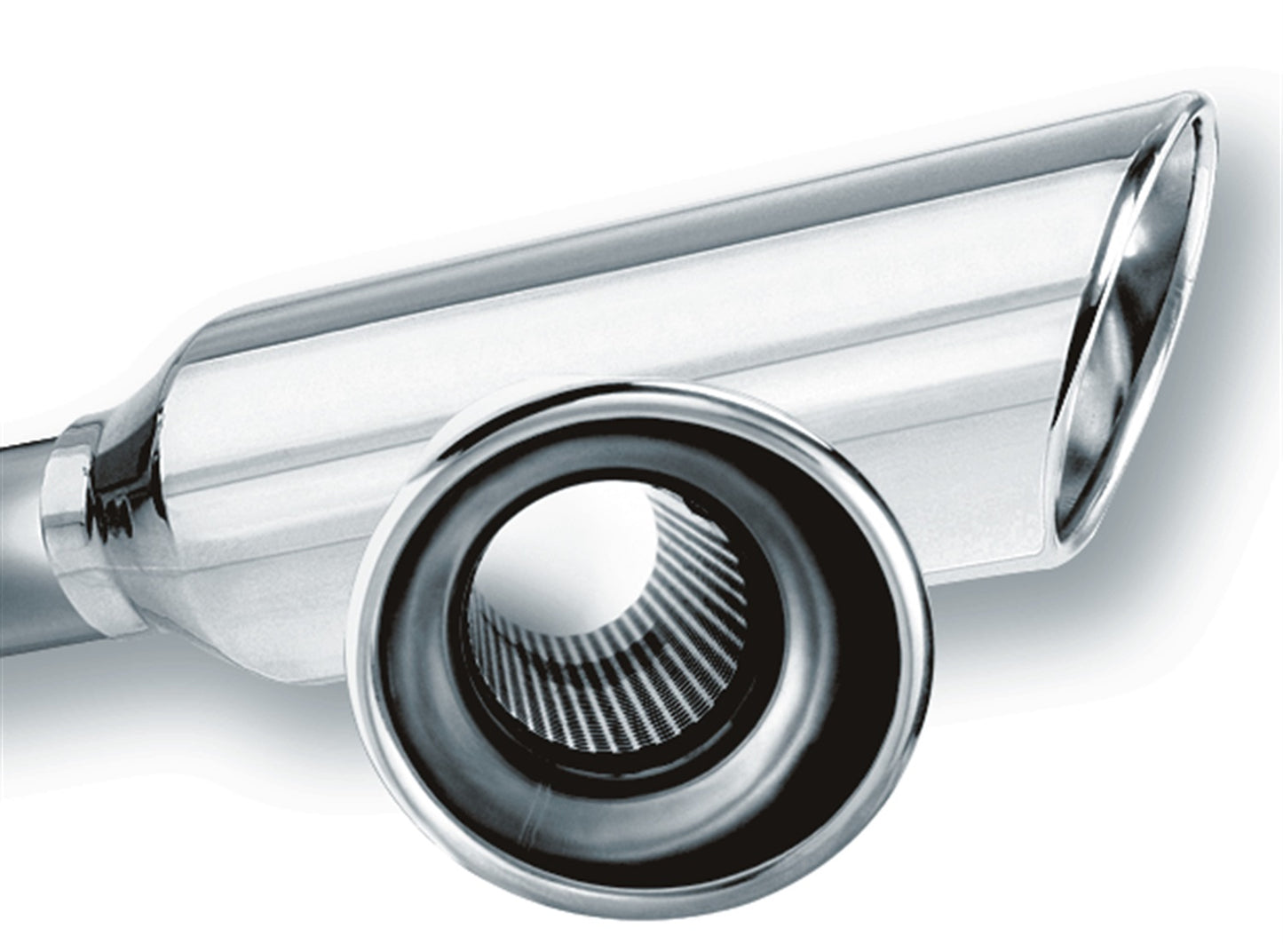 Borla 20248 - Universal Exhaust Tip T-304 Stainless Steel 2.25" Inlet - 4" Singl