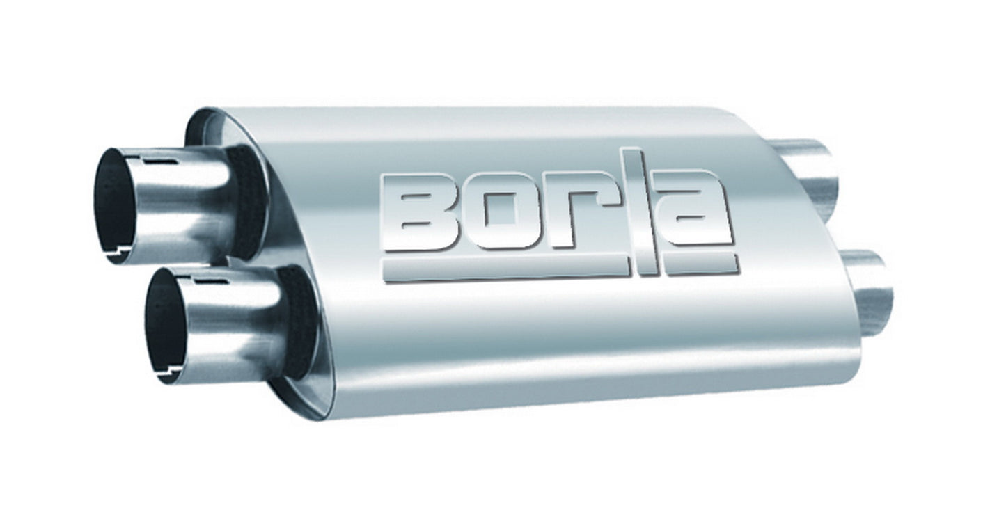 Borla 400286 - ProXS™ Muffler 2.5" Dual Inlet/ 2.5" Dual Outlet  4" x 9.5" Oval