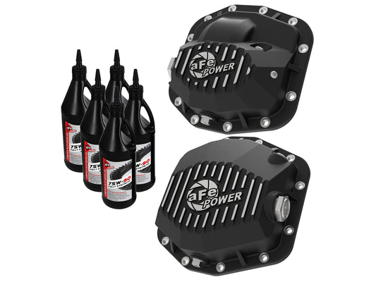 aFe Power 46-7101AB - Pro Series Differential Cover Black w/ Machined Fins & Gea