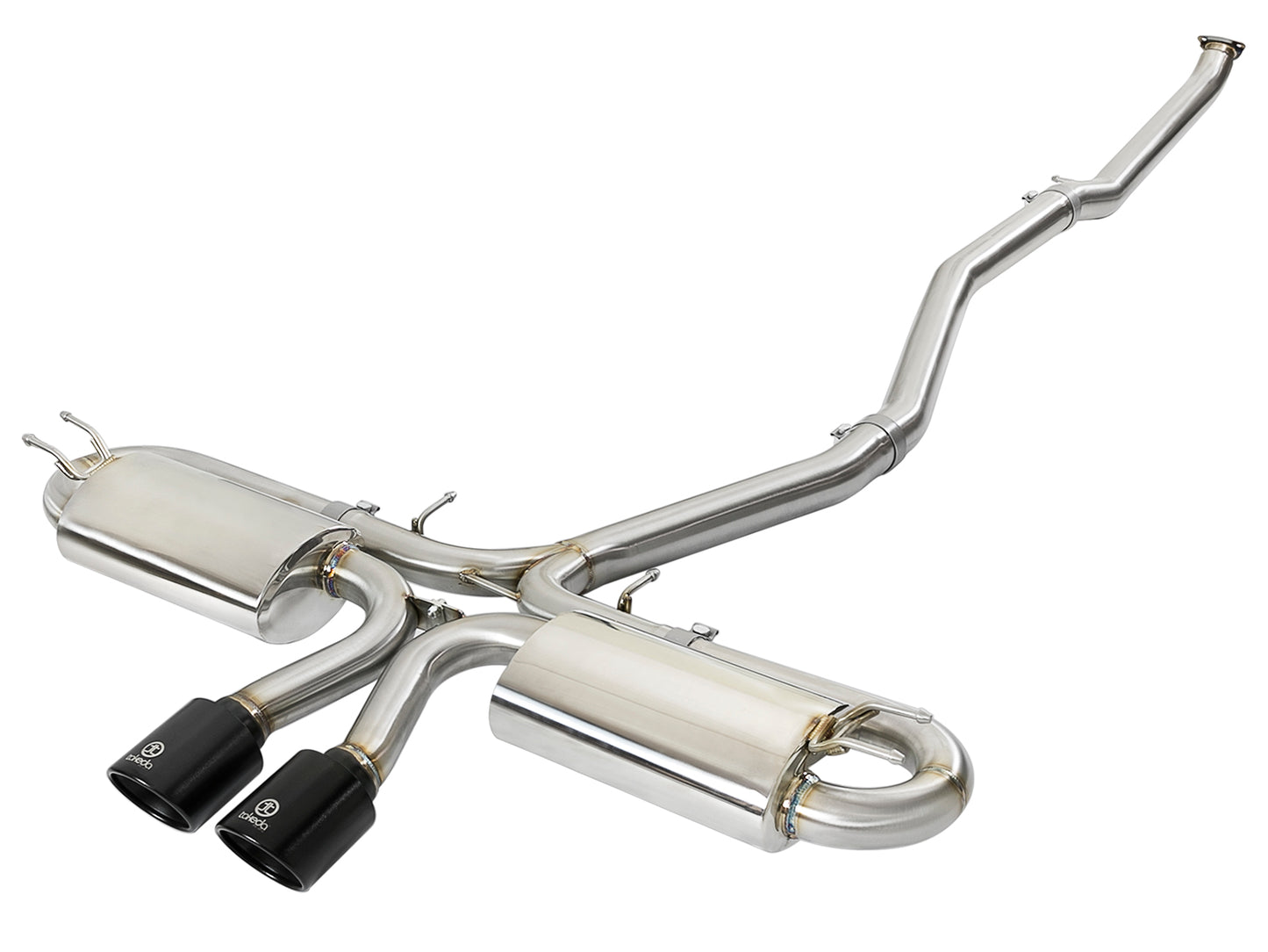 aFe Power 49-36618-B - Takeda 3 IN 304 Stainless Steel Cat-Back Exhaust w/ Cente