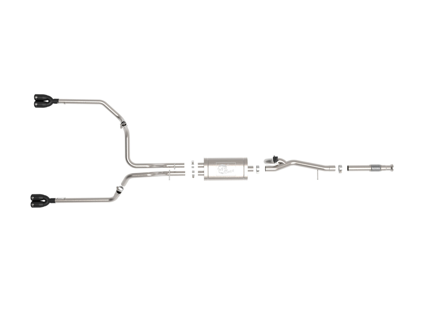 aFe Power 49-34139-B - Gemini XV 3 IN 304 Stainless Steel Cat-Back Exhaust Syste