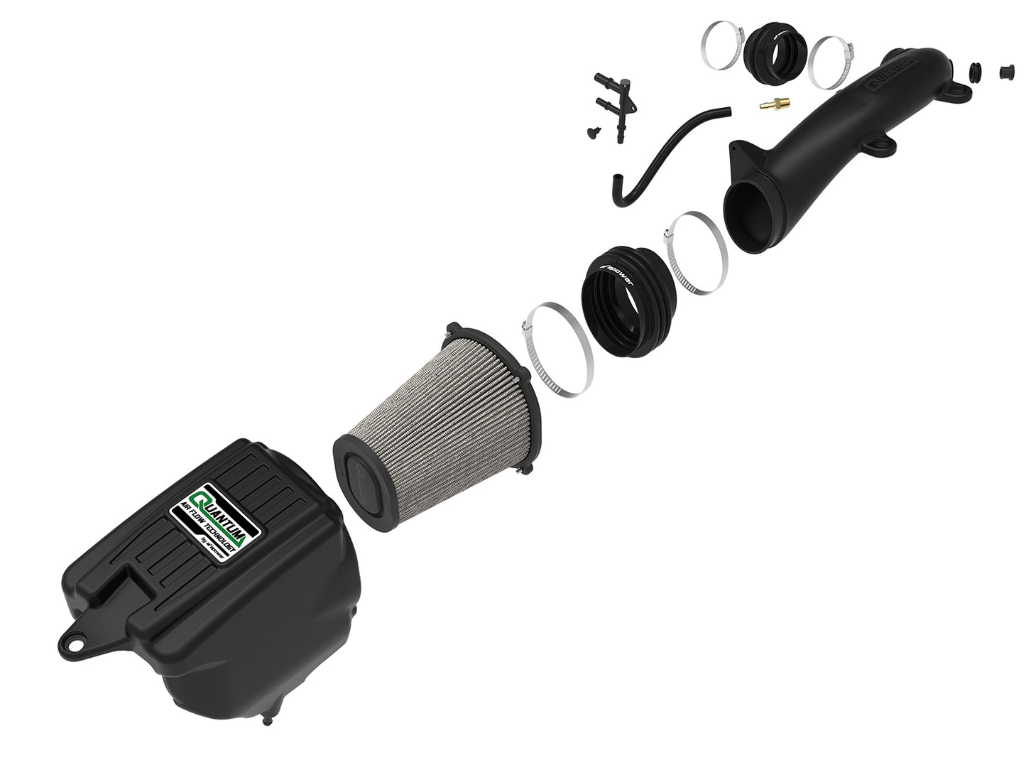 aFe Power 53-10019D - QUANTUM Cold Air Intake System w/ Pro DRY S Filter