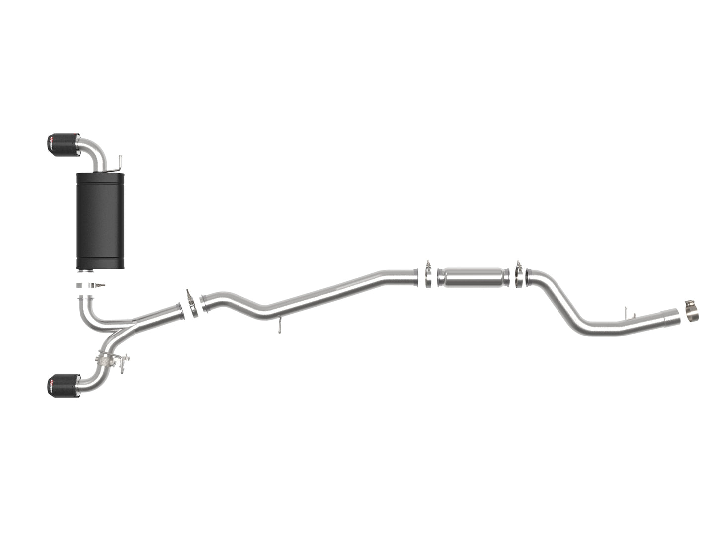 aFe Power 49-36043-C - Takeda 3 IN to 2-1/2 IN 304 Stainless Steel Cat-Back Exha