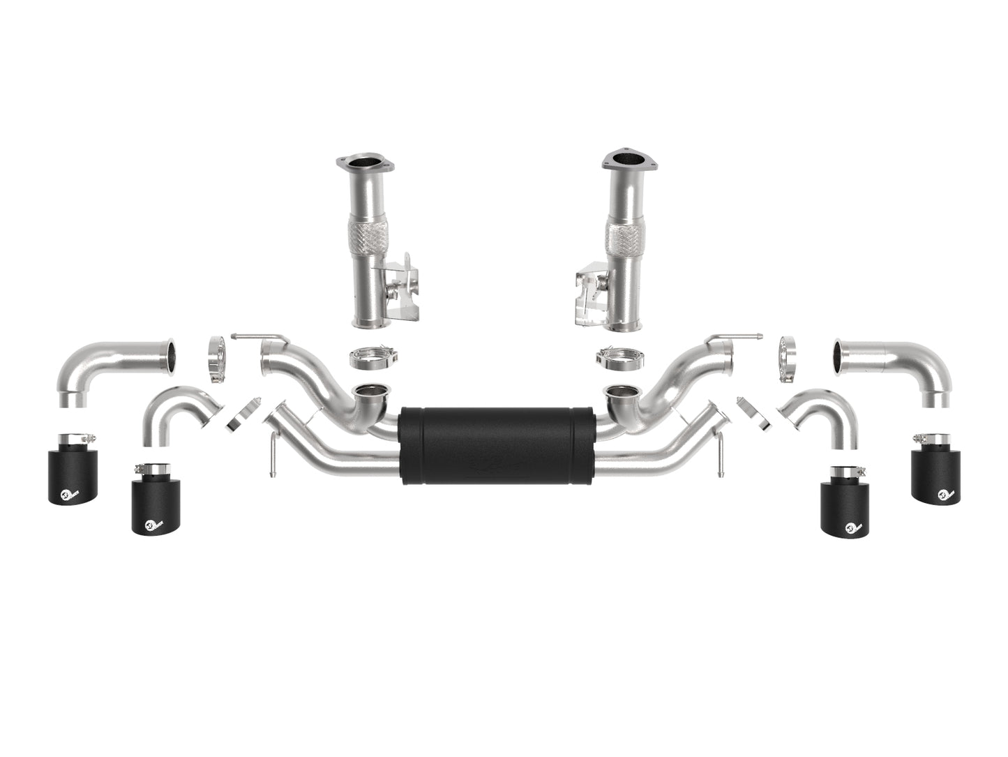 aFe Power 49-34127-B - MACH Force-Xp 304 Stainless Steel Cat-Back Exhaust w/ Muf