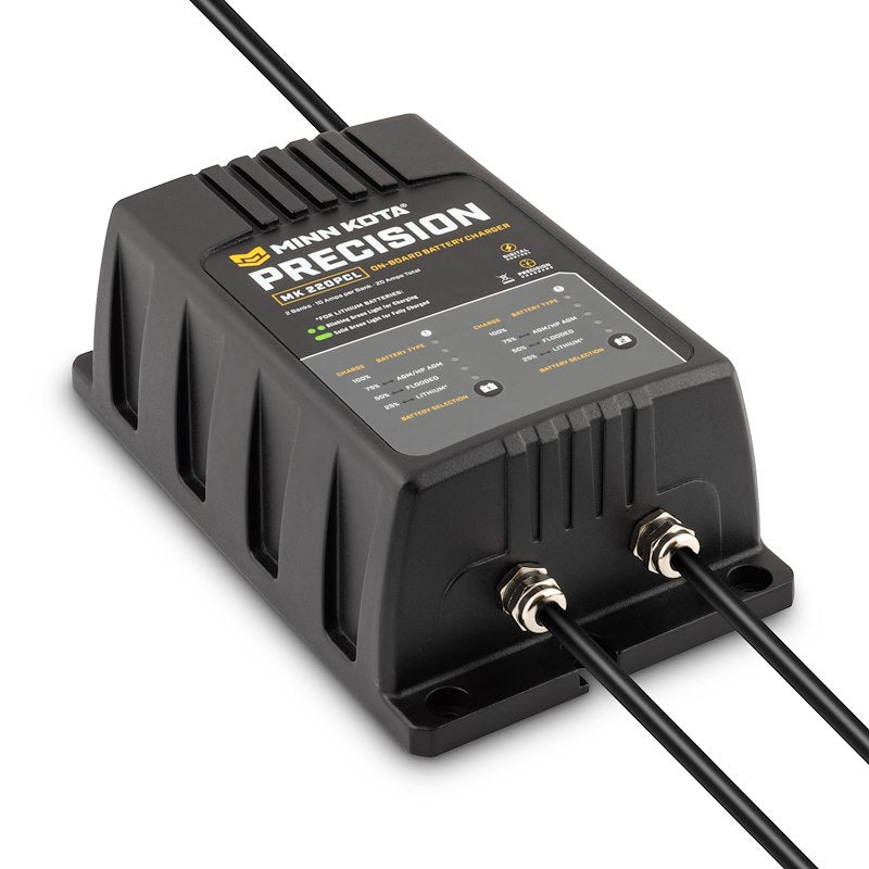 Minn Kota 1832201  MK 220 PCL Battery Charger;  9.88 Inch Length X 5.88 Inch Width X 3-1/2 Inch Height On-10-Wa:  4-6 Hours Charging Time