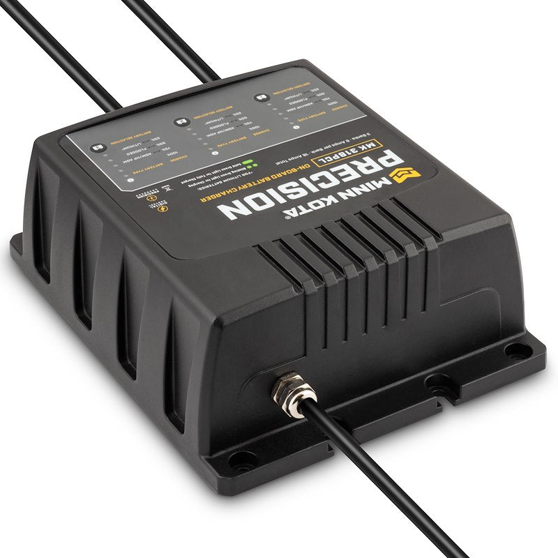 Minn Kota 1833181  MK 318 PCL Battery Charger;  9.88 Inch Length X 7-1/4 Inch Width X 3-1/2 Inch Height On-6 -Wa:  10-12 Hours Charging Time