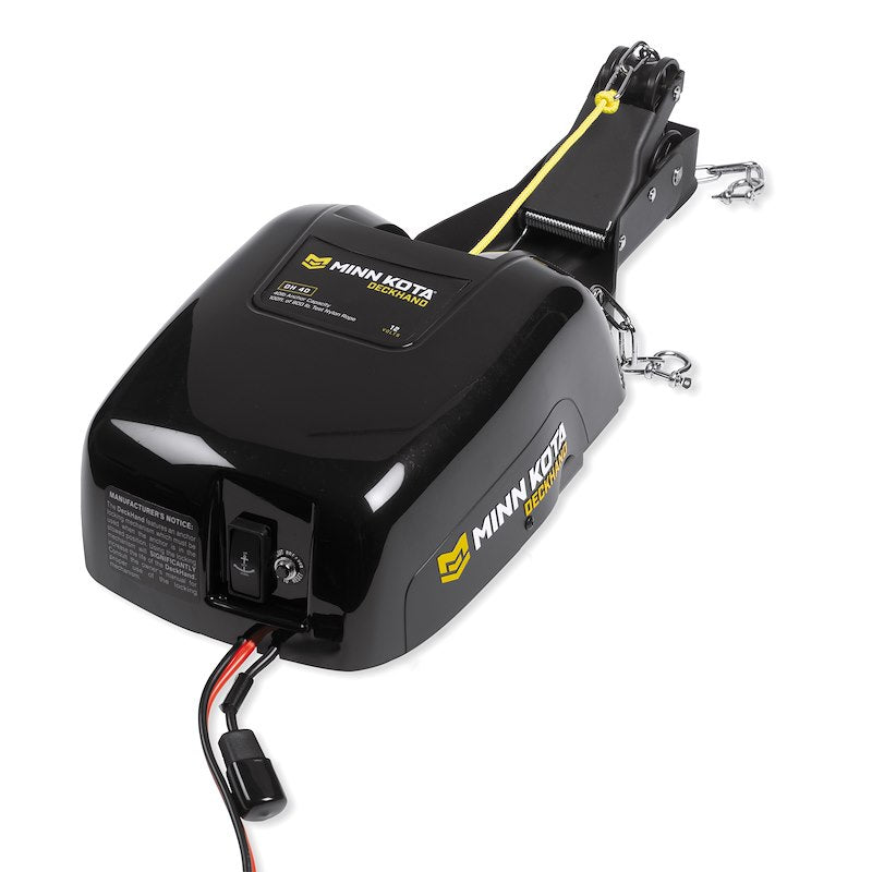 Minn Kota 1810140  DeckHandâ„¢40 Windlass;  With Detachable Davit/ 12 Foot Corded Remote Control/ 100 Foot Nylon Rope And Stow/Deploy Switch In Base Unit And Optional Remote Switch 12-10-: