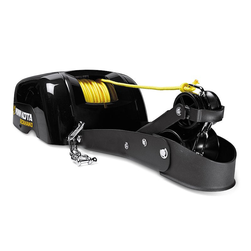 Minn Kota 1810141  DeckHandâ„¢40 Pontoon Windlass;  With Davit/ MKA-16-03 Quick Release Bracket/ DH-40 25 Foot Corded Remote/ MKR-12 Quick Connect Plug/ 100 Foot Nylon Rope 12-10-:
