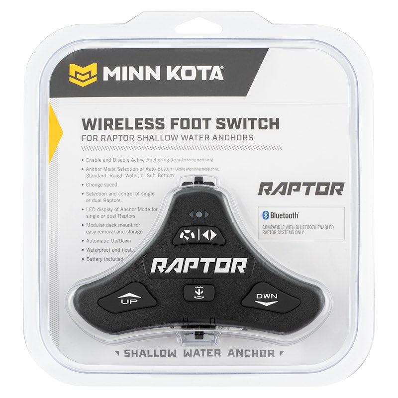 Minn Kota 1810258  Raptor Anchor Foot Switch;  With LED Indicator Lights And Battery Wa-Bl-Mo:
