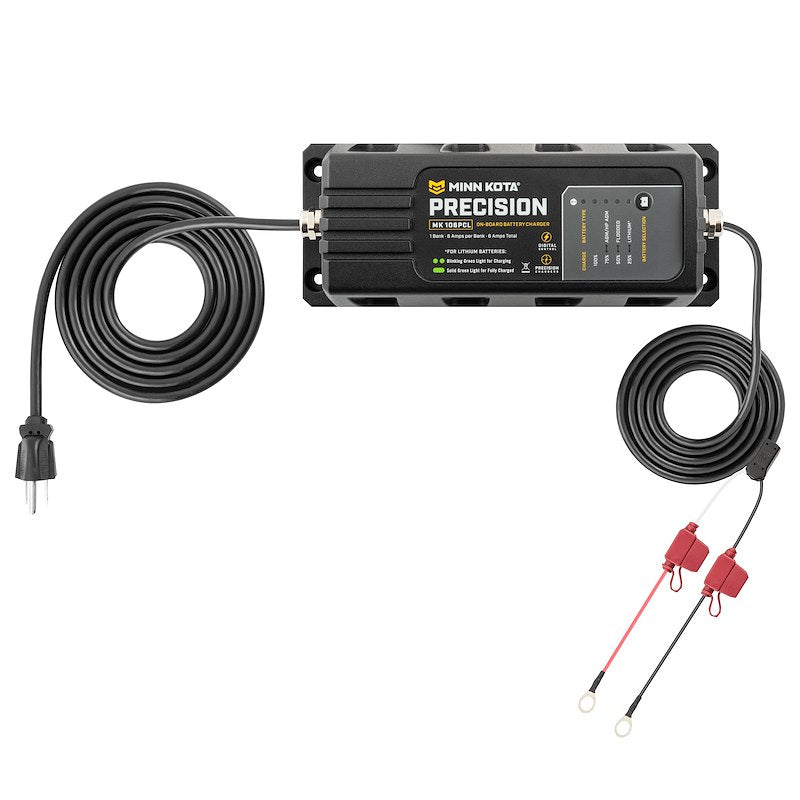 Minn Kota 1831061  MK 106 PCL Battery Charger;  9.88 Inch Length X 4 Inch Width X 3-1/2 Inch Height On-6 -Wa:  10-12 Hours Charging Time