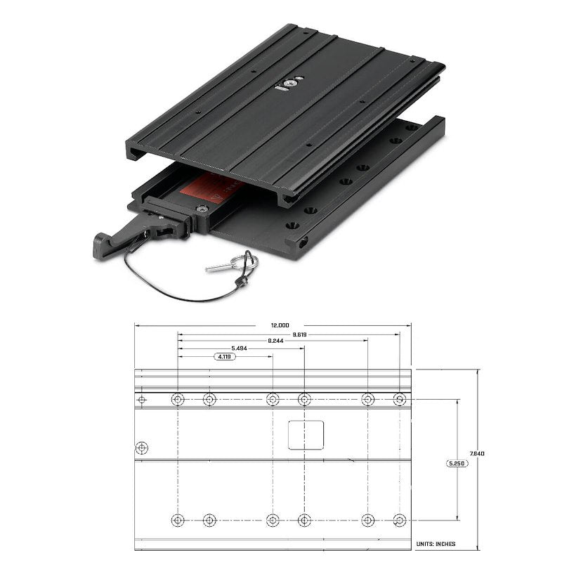 Minn Kota 1854060  MKA-32 Trolling Motor Mount;  Black Fr-Lo-Co:  Ultra-Tight Tolerances Eliminate Movement/ Noise