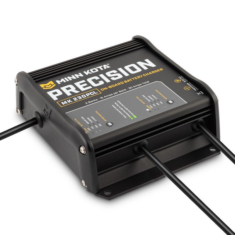 Minn Kota 1832304  MK 230 PCL Battery Charger;  9-1/4 Inch Length X 7.63 Inch Width X 3 Inch Height On-15-Wa:  3-5 Hours Charging Time