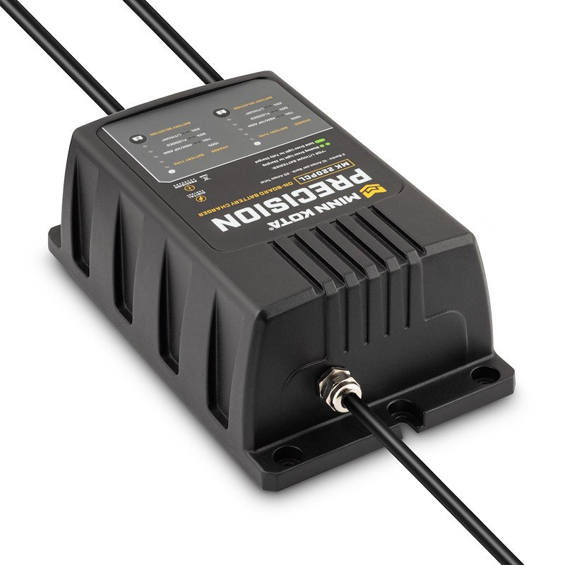 Minn Kota 1832201  MK 220 PCL Battery Charger;  9.88 Inch Length X 5.88 Inch Width X 3-1/2 Inch Height On-10-Wa:  4-6 Hours Charging Time