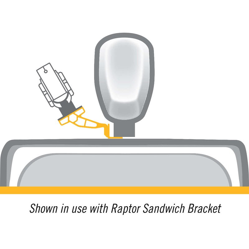 Minn Kota 1810362  Raptor Anchor System Mounting Bracket;  Aluminum Po-Bl-Wi:
