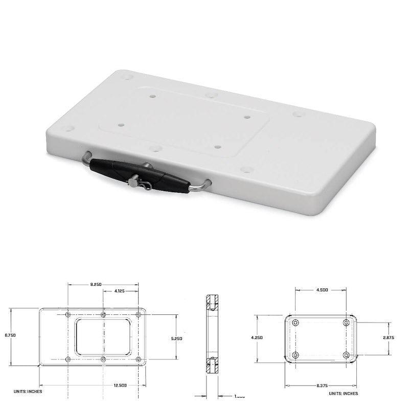 Minn Kota 1854012  RTA-17 Trolling Motor Mount;  White Sa-Lo-Co:  Bulk Packaging