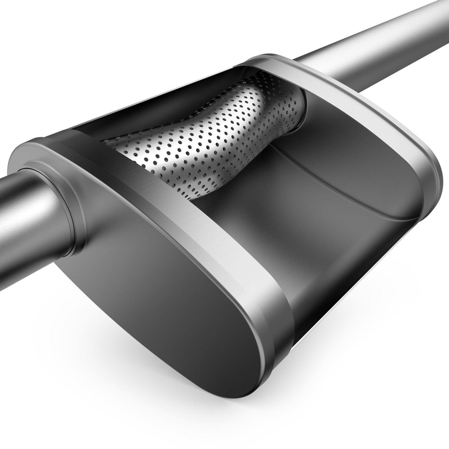 MagnaFlow 11376 - Straight-Through Performance Muffler; 2.5in. Offset Same Side; 4x11x9 Body