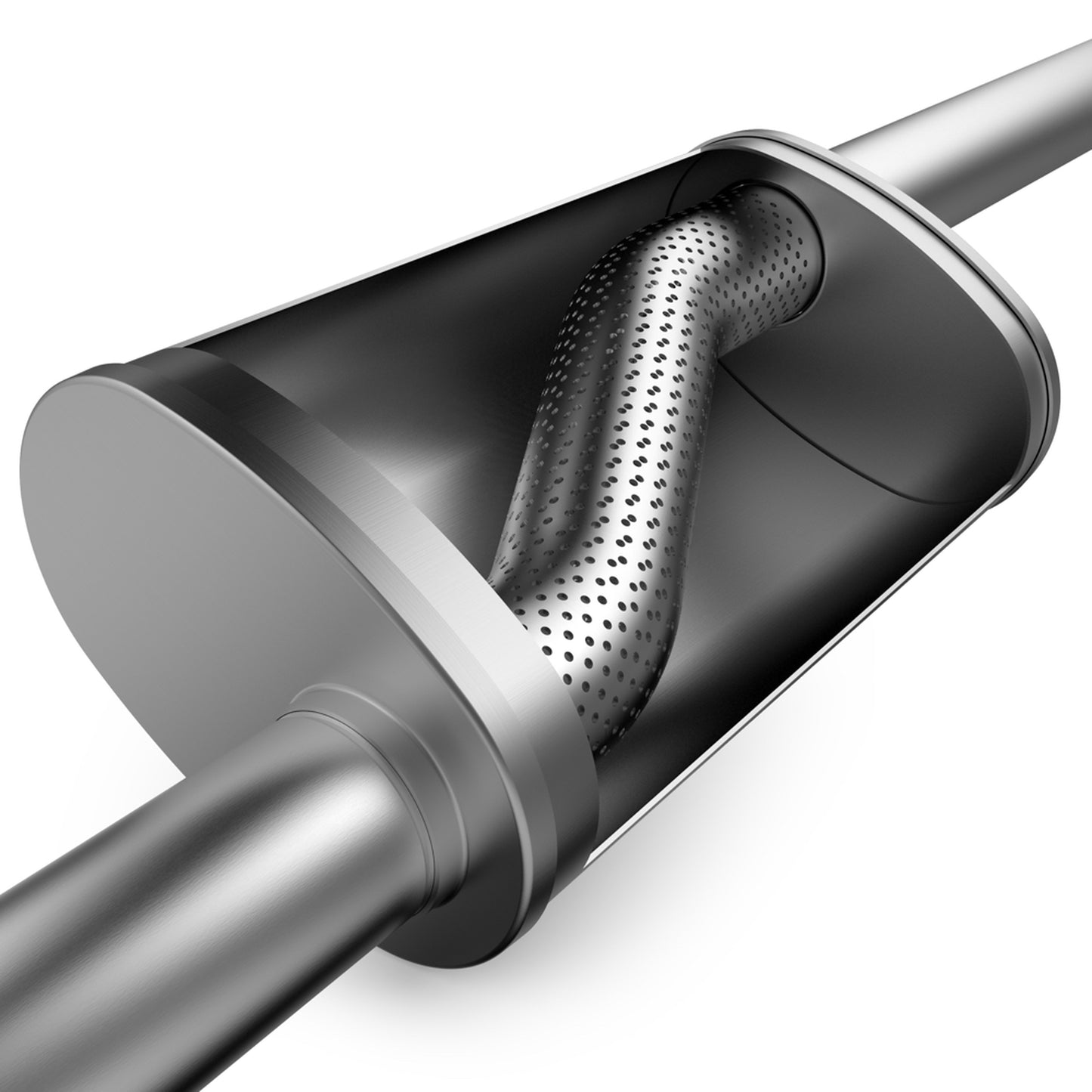 MagnaFlow 11235 - Straight-Through Performance Muffler; 2.25in. Offset/Offset; 4x14x9 Body