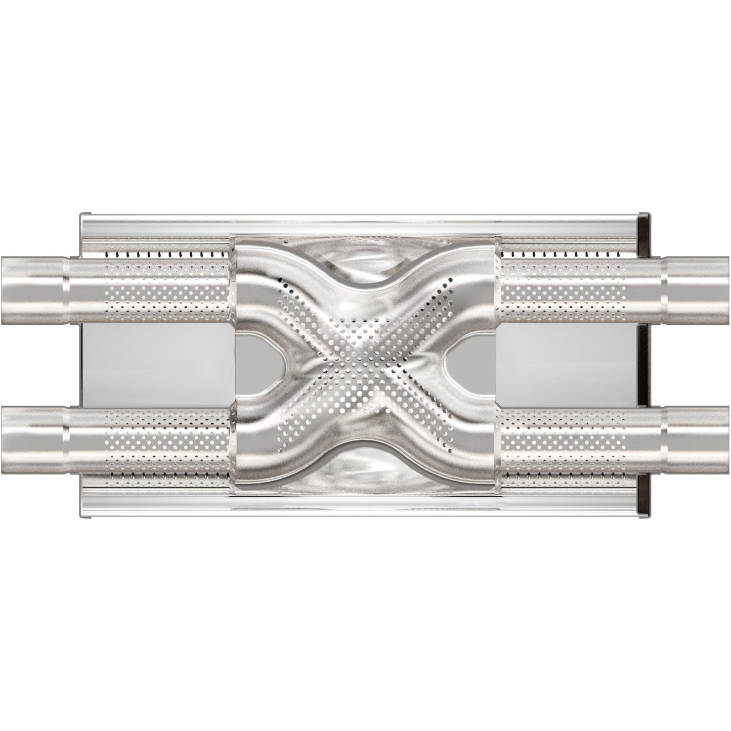 MagnaFlow 12468 - Straight-Through Performance Muffler; 2.5in. Dual/Dual; 5x18x8 Body
