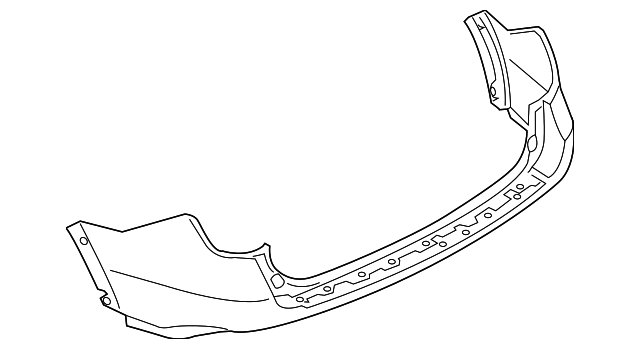 Genuine Ford OEM Bumper Cover Extension  - Rear, Upper - LB5Z17810ACPTM (Ford Explorer 2020-2027)