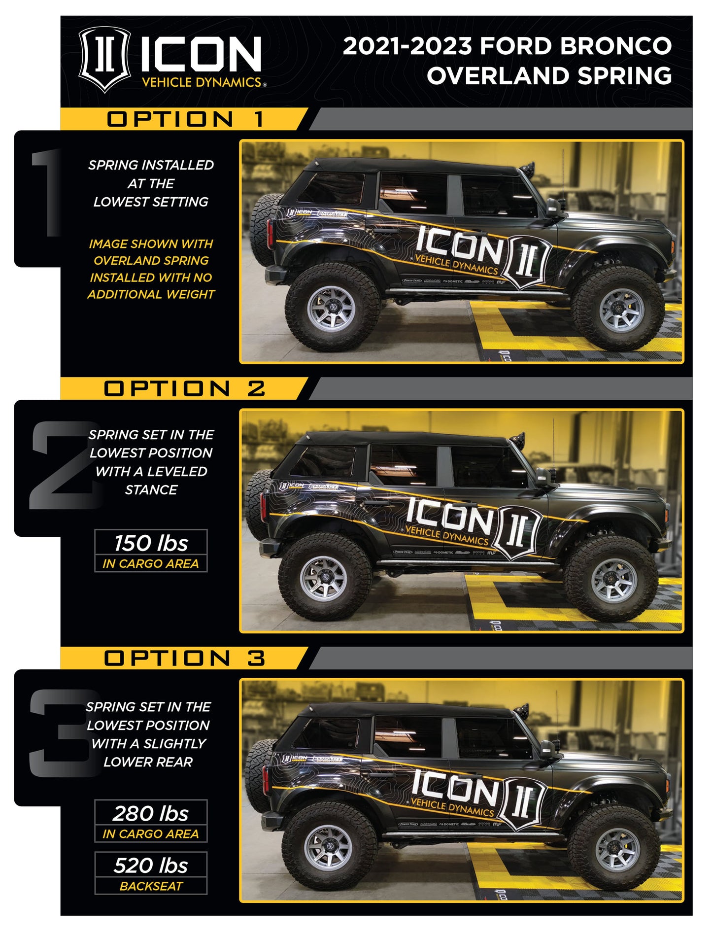 ICON Vehicle Dynamics 48711C - 21-23 BRONCO REAR 2.5 VS RR CDCV COILOVER KIT HEA