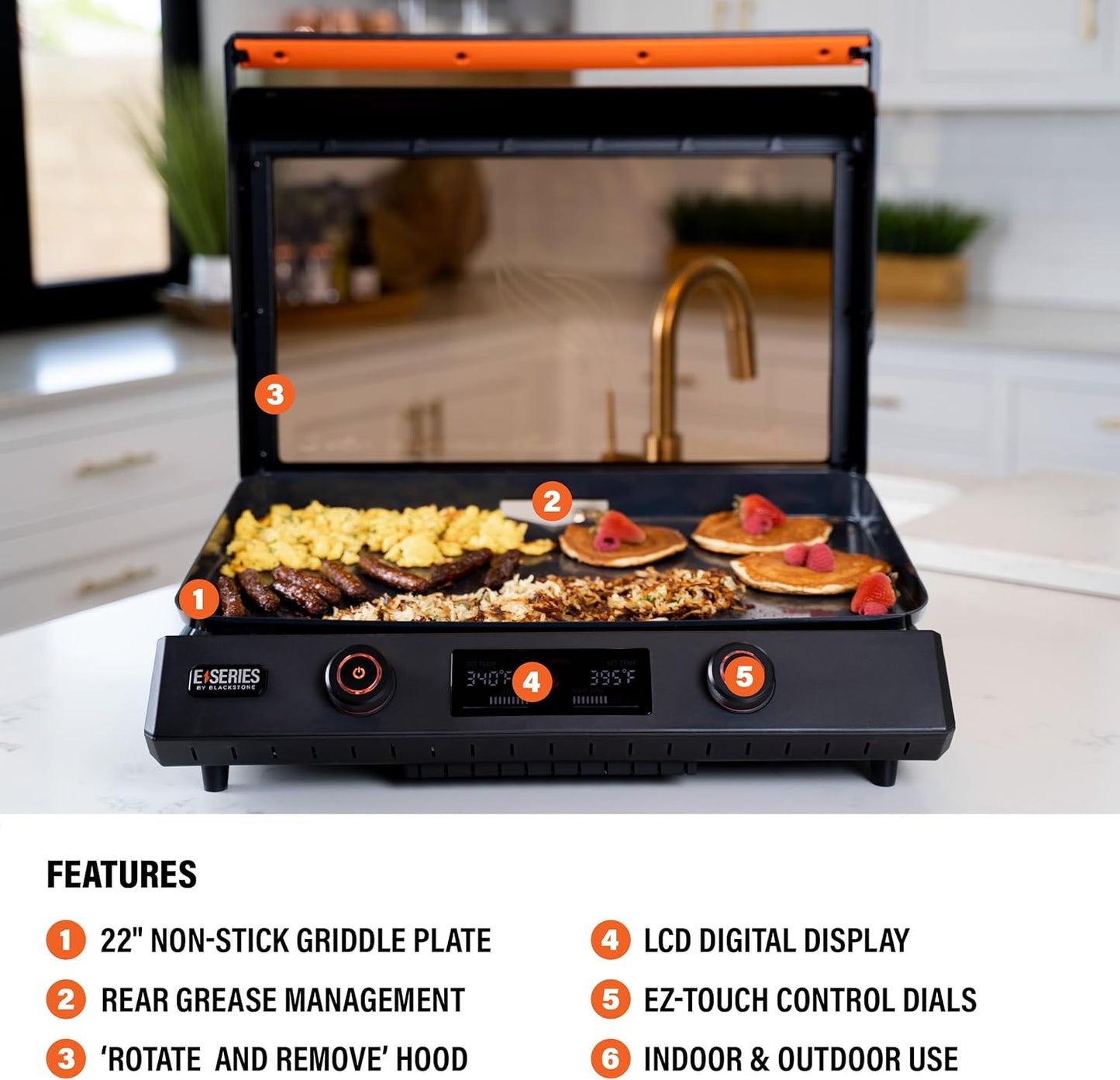 🔥 Blackstone E-Series 8001 22" Electric Tabletop Griddle Nonstick Ceramic – Brand New