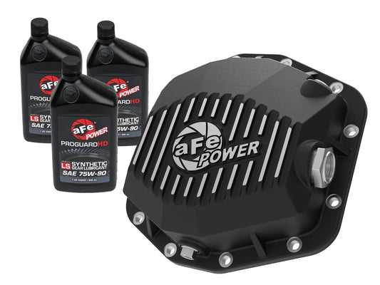 aFe Power 46-71291B - Pro Series Rear Differential Cover Black w/ Machined Fins