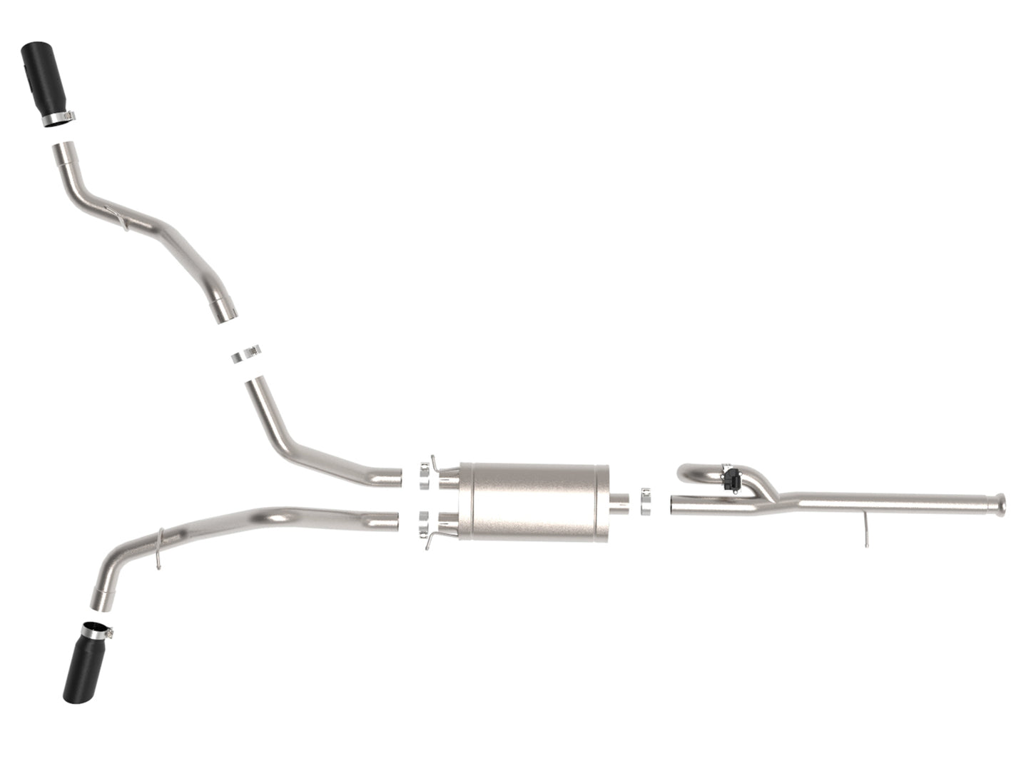 aFe Power 49-34132-B - Gemini XV 3 IN 304 Stainless Steel Cat-Back Exhaust Syste