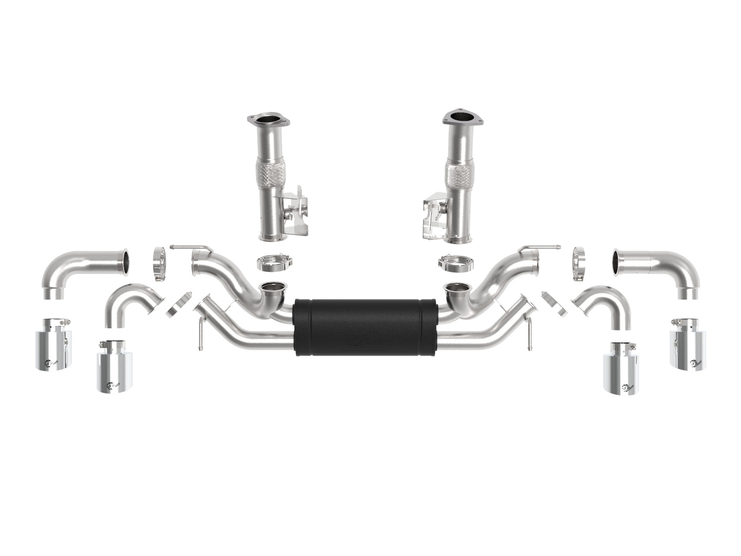 aFe Power 49-34127-P - MACH Force-Xp 304 Stainless Steel Cat-Back Exhaust w/ Muf