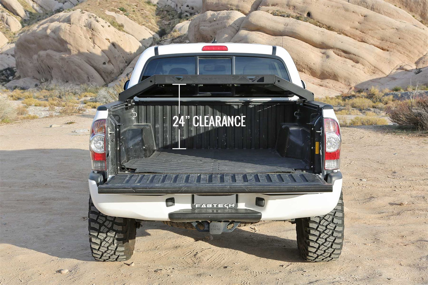 Fabtech FTS26095 - Cargo Rack; 150 lbs. Cargo Capacity; For Models w/Deck Rail S
