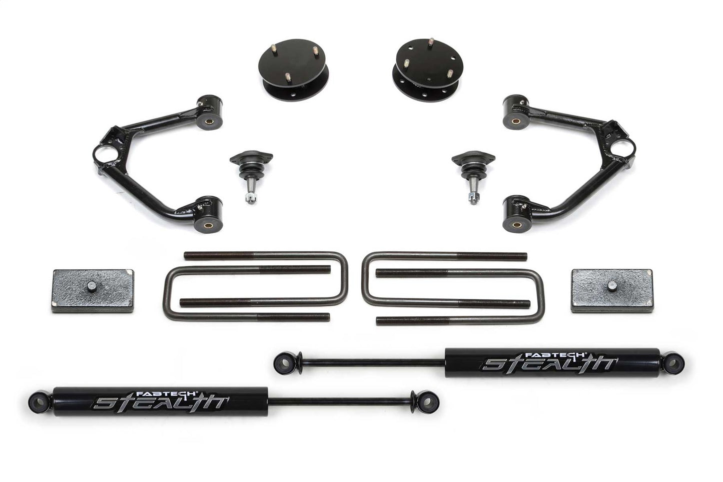 Fabtech K1126M - Budget Lift System w/Shock; 3.5 In. Lift; Incl. Stealth Shocks;