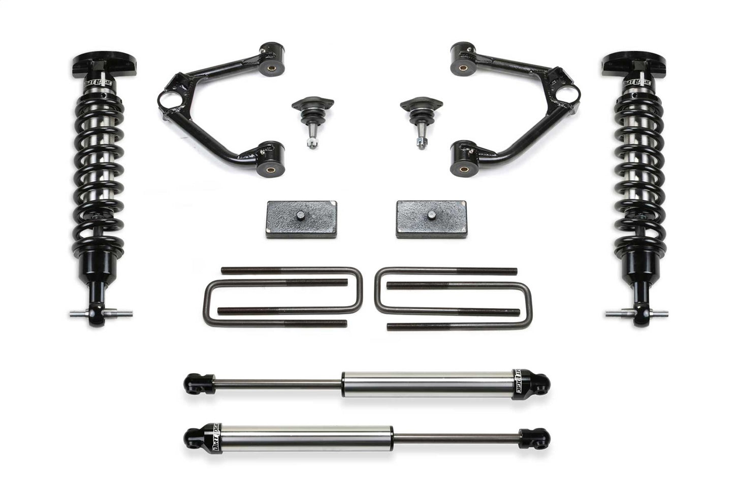 Fabtech K1153DL - Ball Joint UCA Lift System w/Shocks; 1.5 in. Lift; w/Front Dir