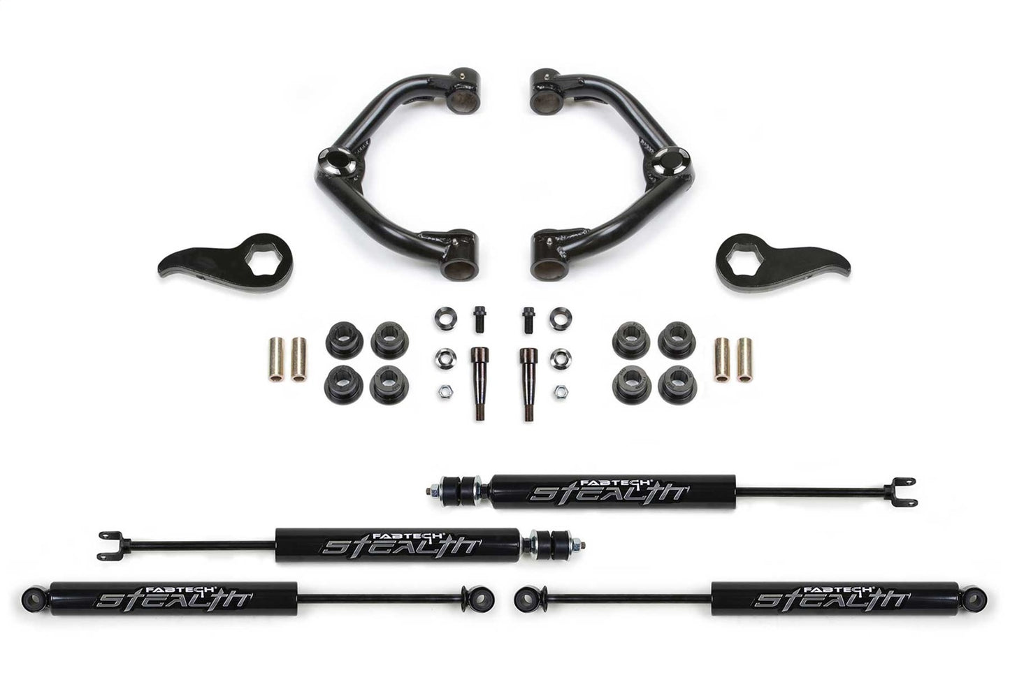 Fabtech K1155M - Uniball UCA Lift System w/Shocks; 3.5 in. Lift; w/Front And Rea