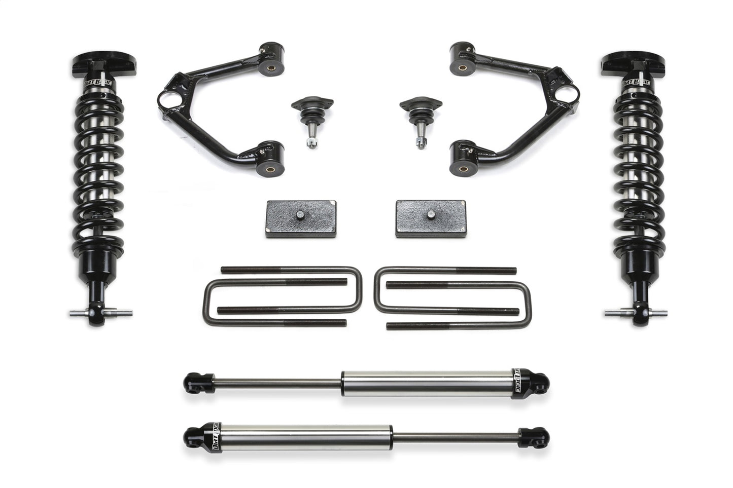 Fabtech K1189DL - Budget Lift System w/Shock; 3 in. Lift; w/Front Dirt Logic 2.5
