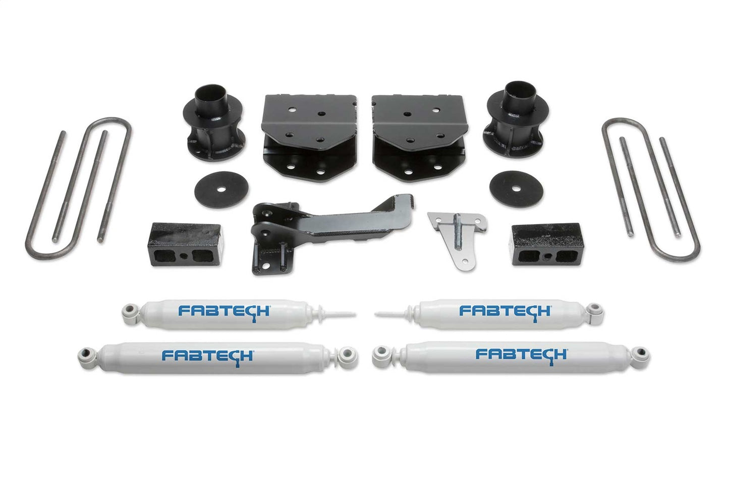 Fabtech K2160 - Budget Lift System w/Shock; w/Performance Shocks; 4 in. Lift;