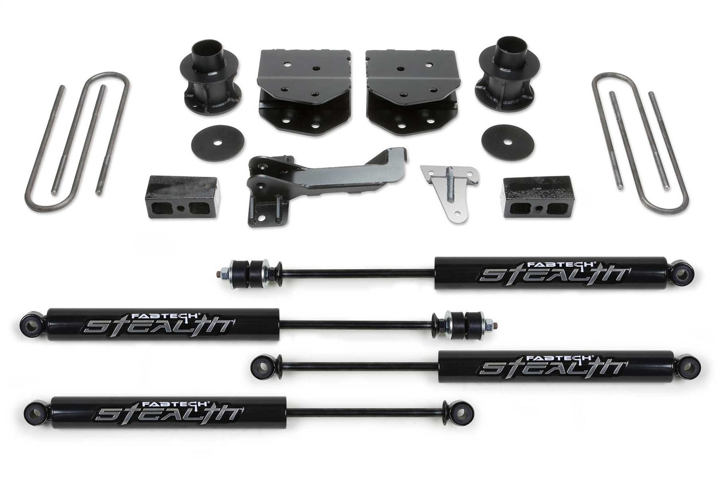 Fabtech K2160M - Budget Lift System w/Shock; w/Stealth Monotube Shocks; 4 in. Li