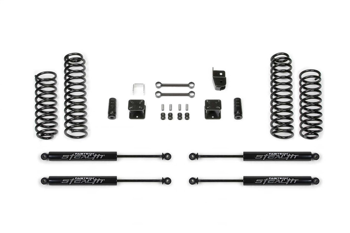 Fabtech K4048M - Budget Lift System w/Shock; w/Stealth Monotube Shocks; 3 in. Li