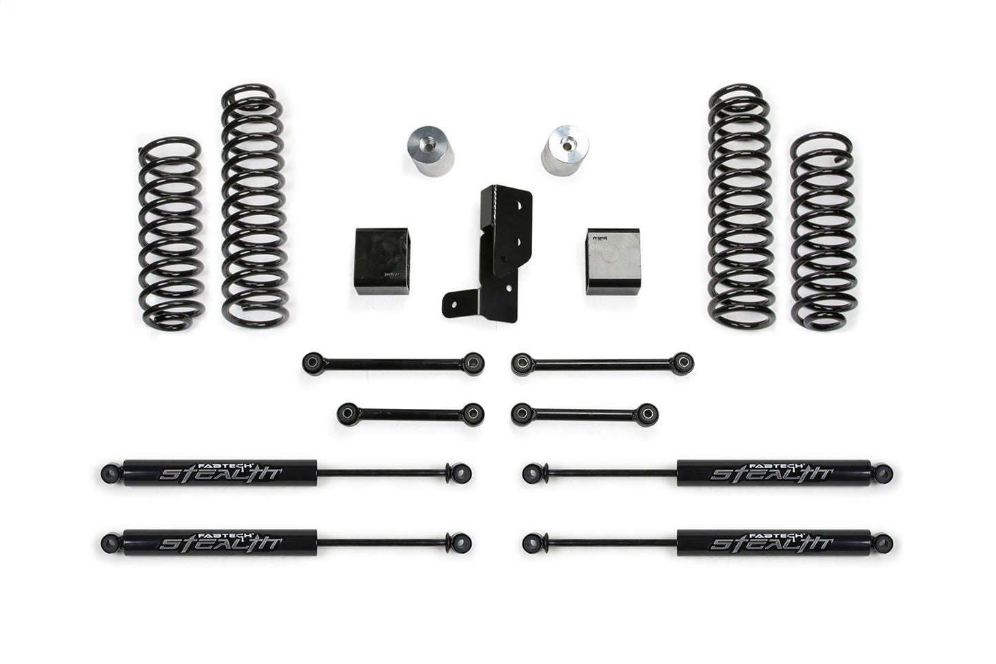 Fabtech K4107M - Sport Lift System w/Shock; 3 in. Lift; w/Spacers; Front And Rea