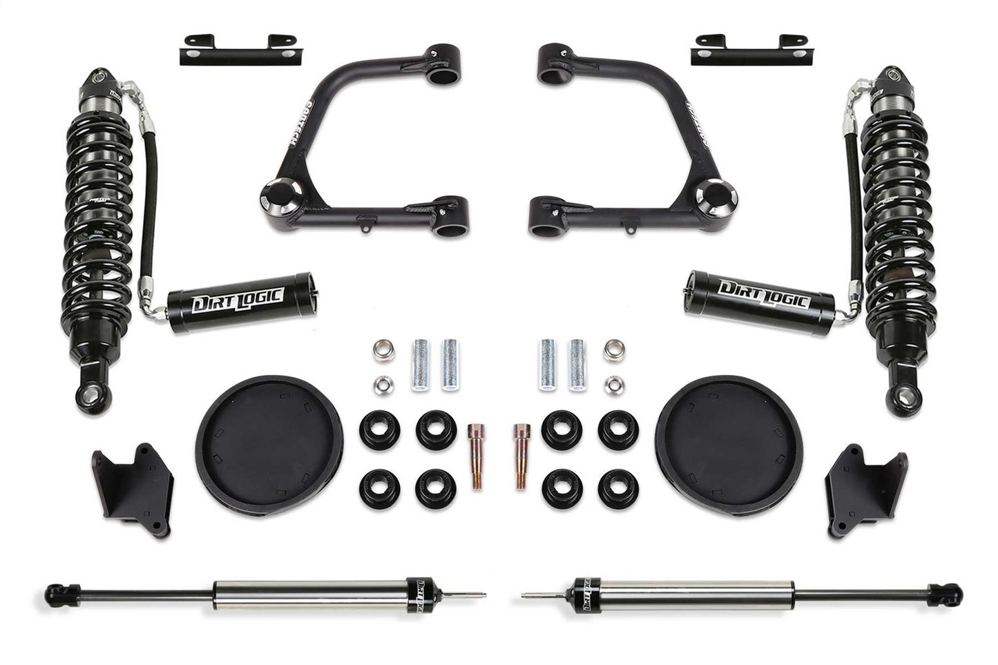 Fabtech K7088DL - Uniball UCA Lift Kit; 3 in. Lift; w/Uniball; Front Dirt Logic