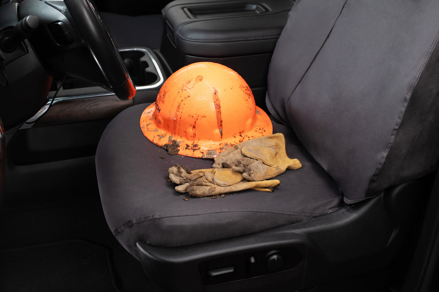 Seat Saver SS2499PCCH - Covercraft SeatSaver Custom Seat Cover - Polycotton Char