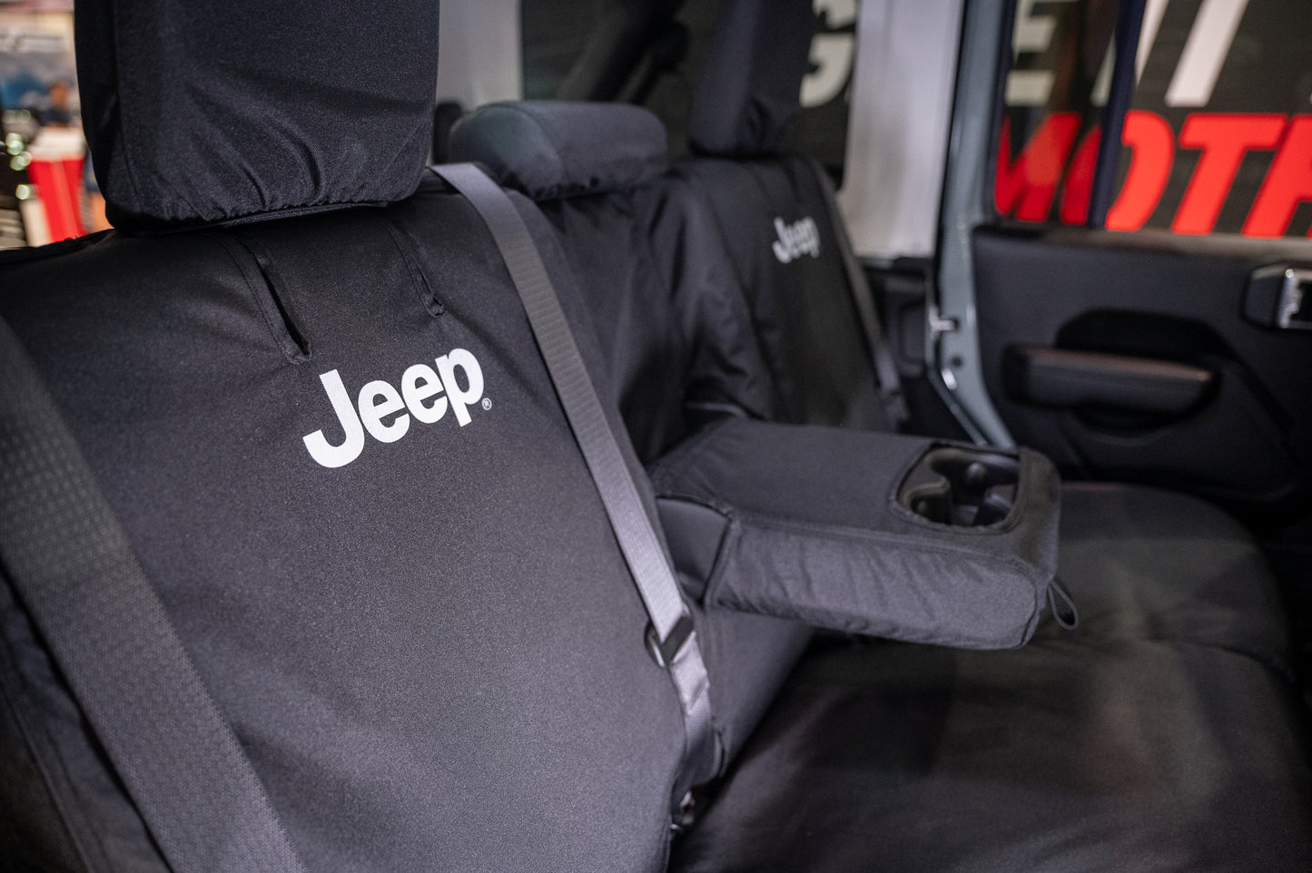 Seat Saver SSJ7455FJ11WFBK - Covercraft Endura Jeep Logo SeatSaver Custom Seat C