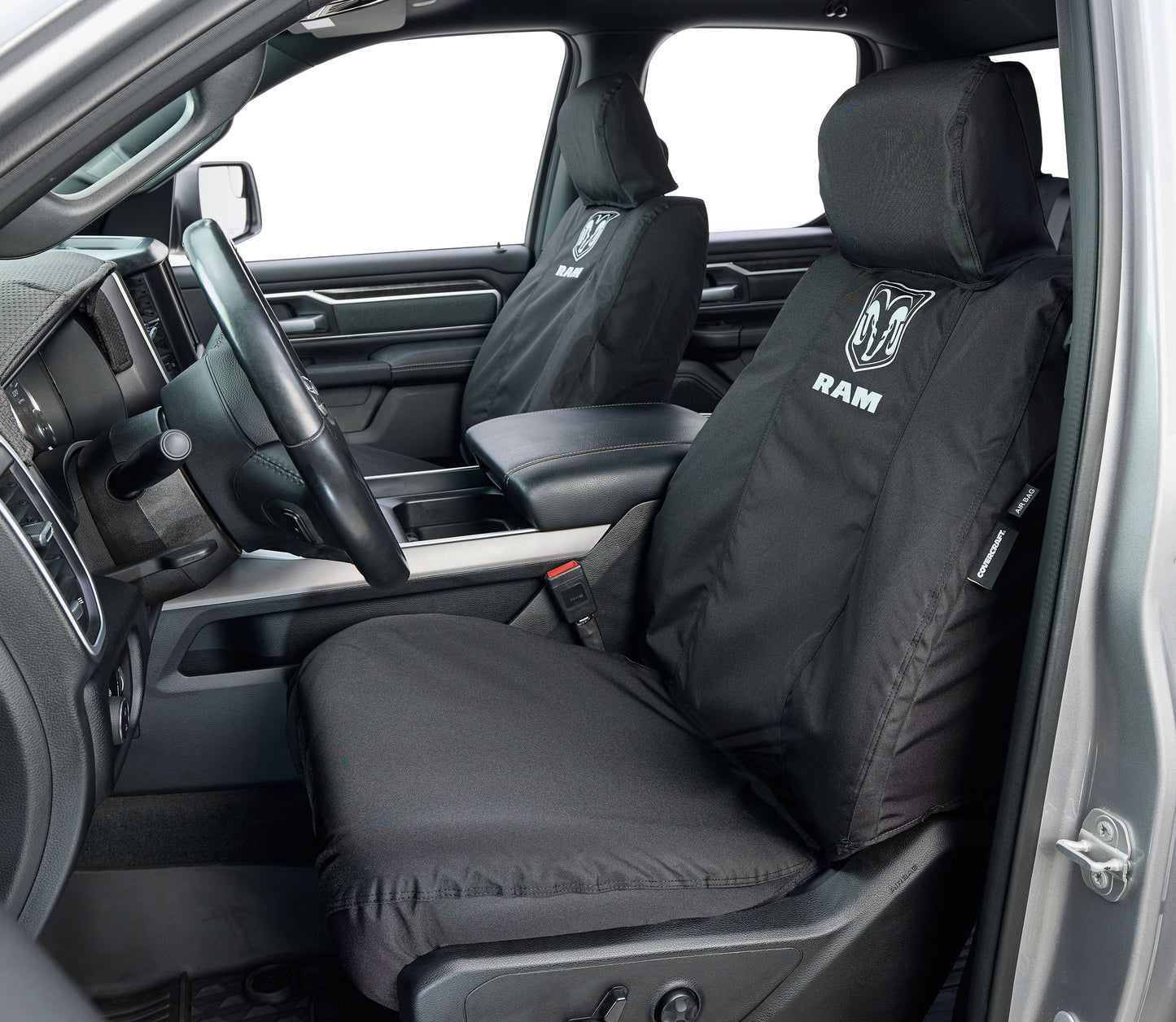 Seat Saver SSR3457FR11WFBK - Covercraft Endura RAM Logo SeatSaver Custom Seat Co